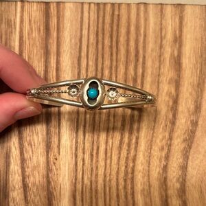 Sterling Silver and Turquoise Women's Bracelet/Cuff